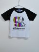 gol.　SNOOPYキッズラグランTシャツ　ホワイト×ブラック