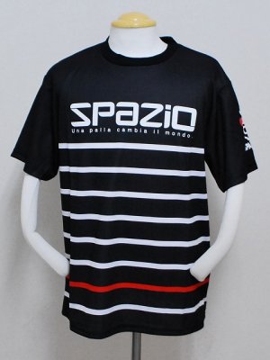 画像1: SPAZIO　CONFINE半袖プラクティスシャツ　ブラック