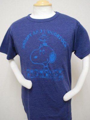 画像1: gol.　別注オリジナルPEANUTS Tシャツ　ネイビー