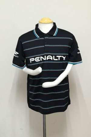 画像1: PENALTY ドットポロTシャツ ブラック