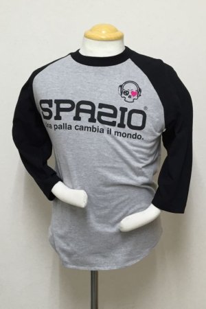 画像1: SPAZIO ハートスカル七分TEE ブラック