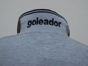 画像4: goleador　鹿の子フロッキープリントポロシャツ　グレー