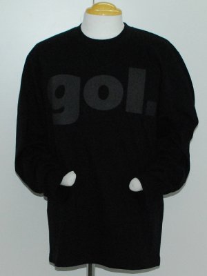 画像1: gol.　デカロゴ長袖Tシャツ　ブラック