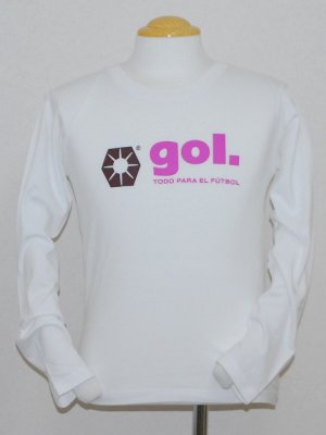 画像1: gol.　レディース長袖Tシャツ　ホワイト