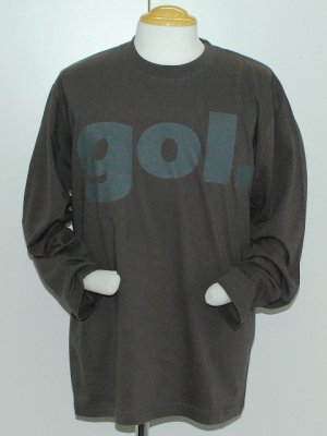 画像1: gol.　デカロゴ長袖Tシャツ　C.グレー