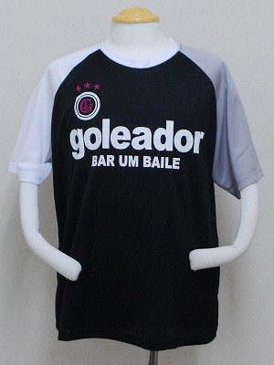 画像1: goleador　クレイジーパターンプラシャツ　ブラック×ホワイト