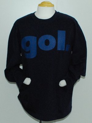 画像1: gol.　デカロゴ長袖Tシャツ　ネイビー