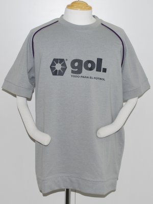 画像1: gol．　Wフェイス半袖Tシャツ　グレー