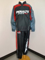 画像: PENALTY　裏メッシュピステスーツ上下セット　ブラック×レッド