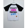 画像2: gol.　SNOOPYキッズラグランTシャツ　ホワイト×ブラック (2)