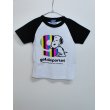 画像1: gol.　SNOOPYキッズラグランTシャツ　ホワイト×ブラック (1)