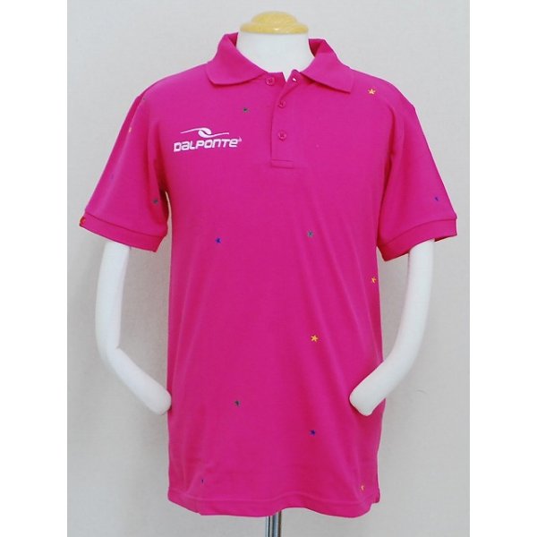 画像1: DalPonte　ブラジルカラースターポロシャツ　ピンク (1)