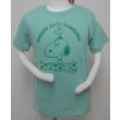 画像1: gol.　別注オリジナルPEANUTS Tシャツ　ミント (1)