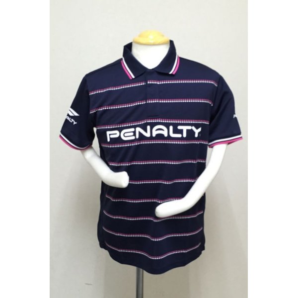 画像1: PENALTY ドットポロTシャツ ネイビー (1)