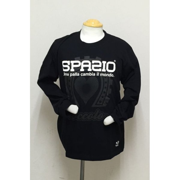 画像1: SPAZIO FOOTBALL×ROCKロングTシャツ ブラック (1)