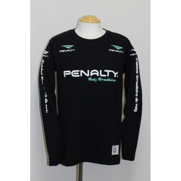 画像1: PENALTY オフィシャルロングTシャツ ブラック (1)