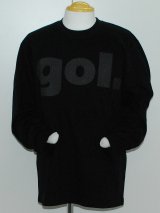 画像: gol.　デカロゴ長袖Tシャツ　ブラック