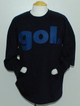 画像: gol.　デカロゴ長袖Tシャツ　ネイビー