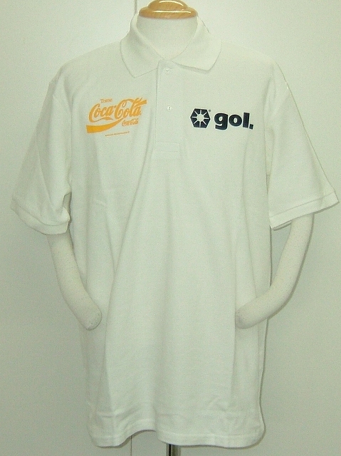 画像1: gol.　CocaColaコラボポロシャツ　BRASIL ホワイト (1)