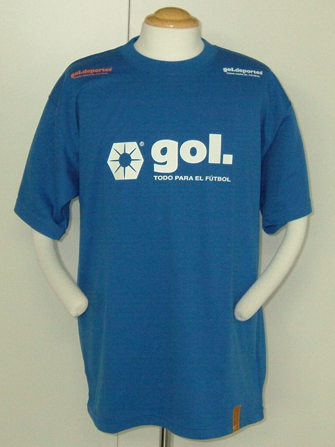 画像1: gol. 機能素材半袖Tシャツ 青 (1)