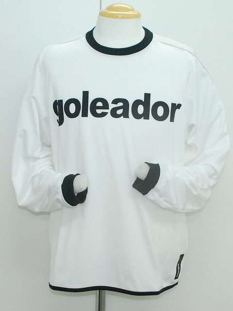 画像1: goleador　ポリエステルロングプラシャツ　ホワイト (1)