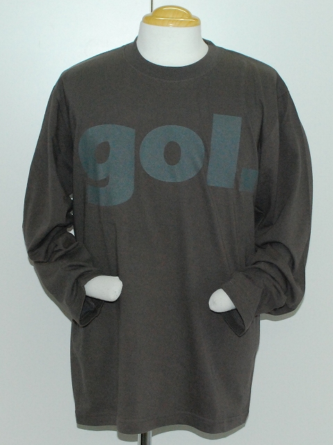 画像1: gol.　デカロゴ長袖Tシャツ　C.グレー (1)