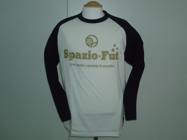 画像1: SPAZIO　DiscoロングTシャツ　ホワイト×ネイビー (1)