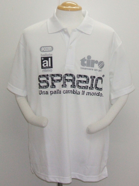 画像1: SPAZIO　BENE SPAZIOロゴ PE　ポロシャツ　ホワイト (1)