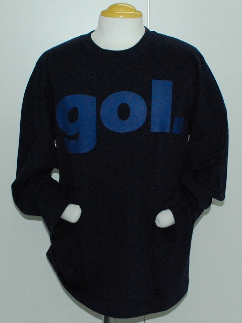 画像1: gol.　デカロゴ長袖Tシャツ　ネイビー (1)