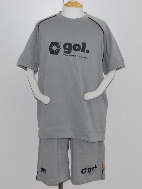 画像: gol．　Wフェイス半袖Tシャツ　グレー