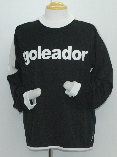 画像1: goleador ポリエステルロングプラシャツ　ブラック (1)
